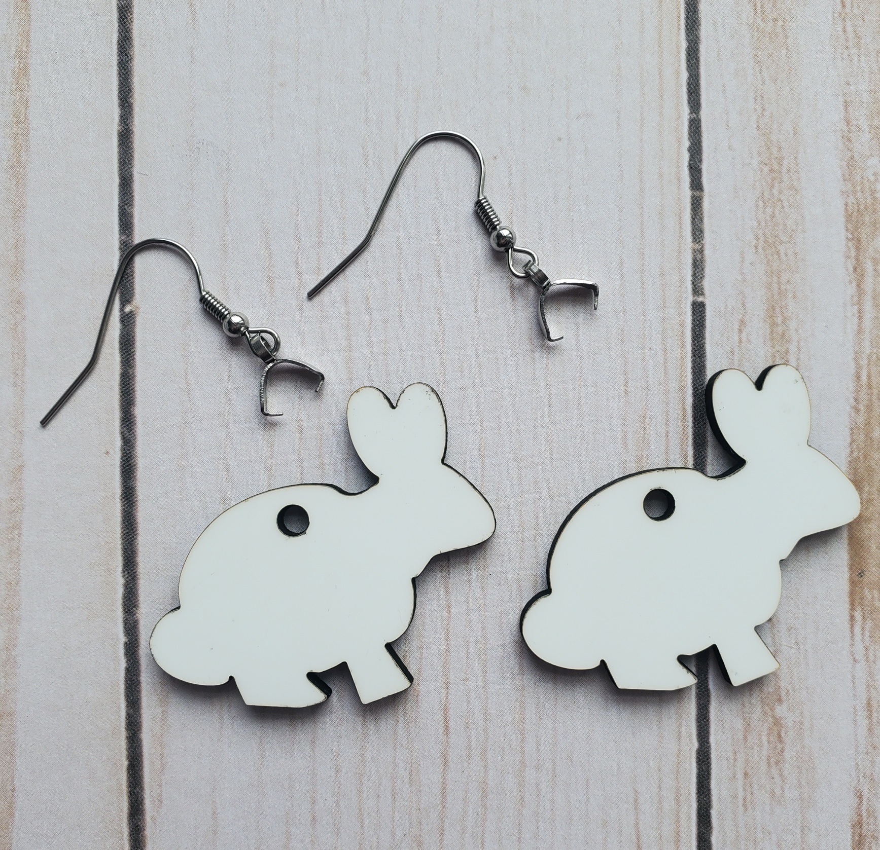 10 pairs of 1.5 Inch bunny drop single sided sublimation earrings – J&L ...